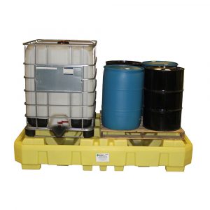 Extra Large Tote with Lid- Forkliftable - Spill Capacity 223 Gallon -  1525-YE